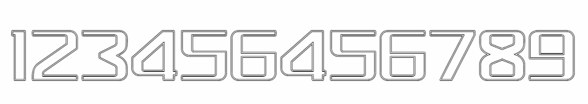 空心雅黑数字字体