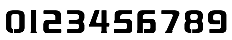 贤黑数字字体