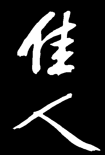 佳人 艺术字 毛笔字 书法字 标志设计 