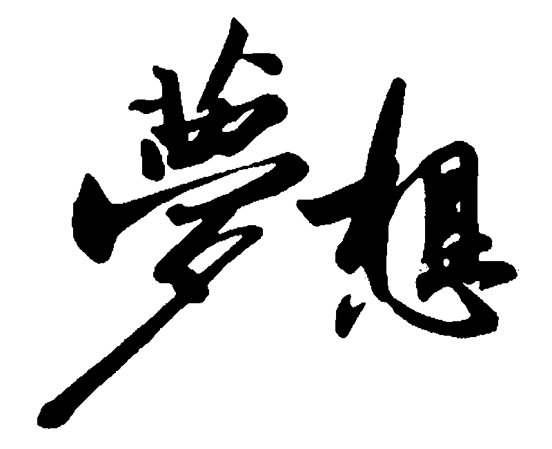 夢想 艺术字 毛笔字 书法字 繁体 标志设计 