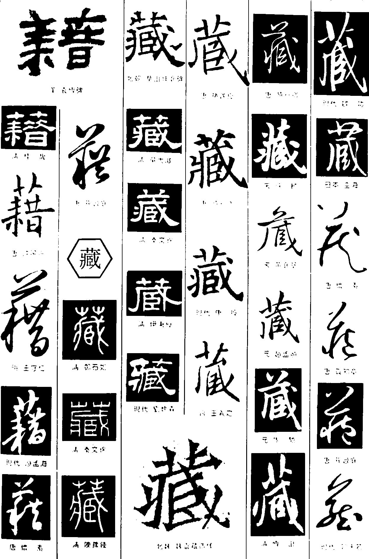 藉藏 艺术字 毛笔字 书法字 繁体 标志设计 