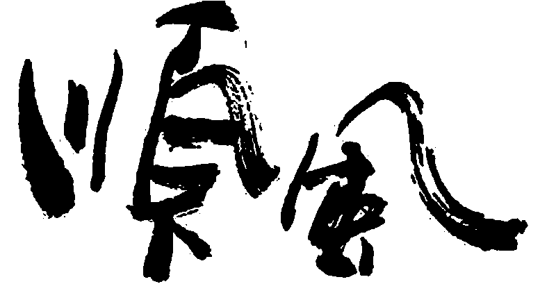 顺风 艺术字 毛笔字 书法字 繁体 标志设计 