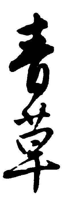 青草 艺术字 毛笔字 书法字 繁体 标志设计 