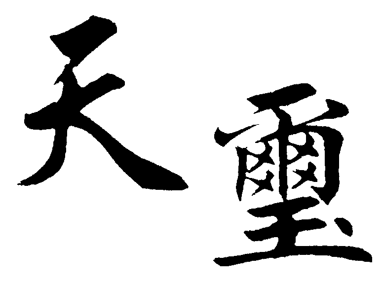 天玺 艺术字 毛笔字 书法字 繁体 标志设计 